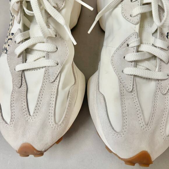 New Balance 327 Off White Moonbeam Leopard Beige Cream Suede Women's Size‎ 9 - Picture 6 of 16
